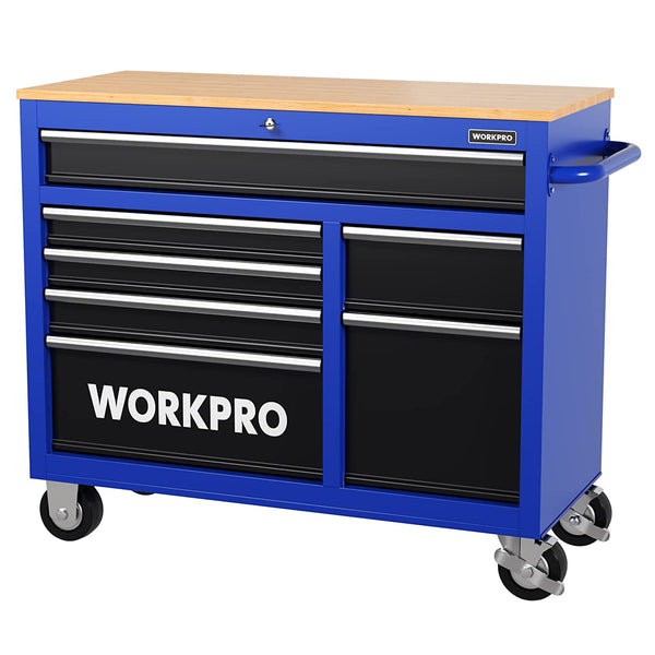 WORKPRO 42-Inch 7-Drawers Rolling Tool Chest, Mobile Tool