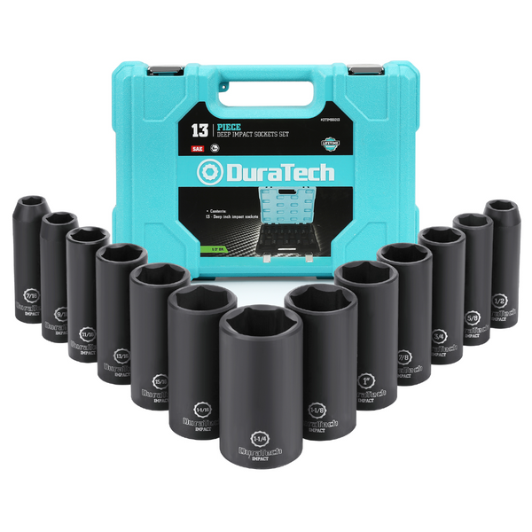DURATECH 1/2 Inch Drive Deep Impact Socket Set