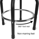 WORKPRO Heavy Duty Adjustable Hydraulic Shop Stool,Garage Bar Stool, 29in to 33.86in, 330-Pound Capacity, Black