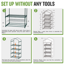 WORKPRO White 27" L x 19" W x 63" H 4-Tier Portable Rack Shelves Gardening Plant Mini Greenhouse