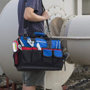 WORKPRO 18" Tool Bag Closed Top Wide Slot Storage with Waterproof Base and Adjustable Shoulder Straps (W)