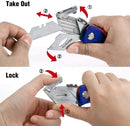 WORKPRO Folding Utility Knife Quick-change Box Cutter, Blade Storage in Handle with 5 Extra Blades Included