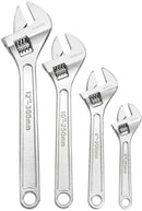 WORKPRO 4 Pcs Adjustable Wrench Forged Heat Treated Chrome-plated Set