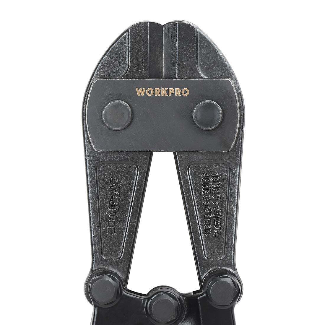 WORKPRO bolt-cutter jaws with black steel body and two round pivot knobs