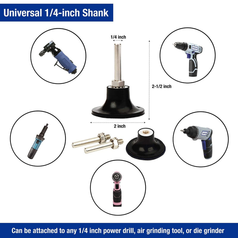 WORKPRO 101 Pcs Sanding Discs Set 2 inch Discs with 1/4 inch Holder