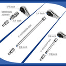 WORKPRO Socket Set, 70 Pcs 1/4" Drive Socket Set with Quick-Release Ratchet, Metric and SAE