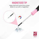 WORKPRO 10 Pcs Precision Screwdriver Set with Pink Pouch, Phillips, Slotted, Torx Star, Magnetic Tip Small Screwdriver Repair Kit - Pink Ribbon