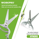 WORKPRO 2 Pcs Pruning Shears Set, 8” Bypass Garden Pruner and 8” Straight Blade Hand Pruning Clippers