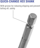 WORKPRO 13 Pcs Spade Drill Bit Set in SAE with Nylon Storage Pouch