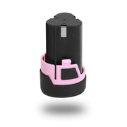 WORKPRO 12V lithium-ion replacement battery with pink base and black casing.