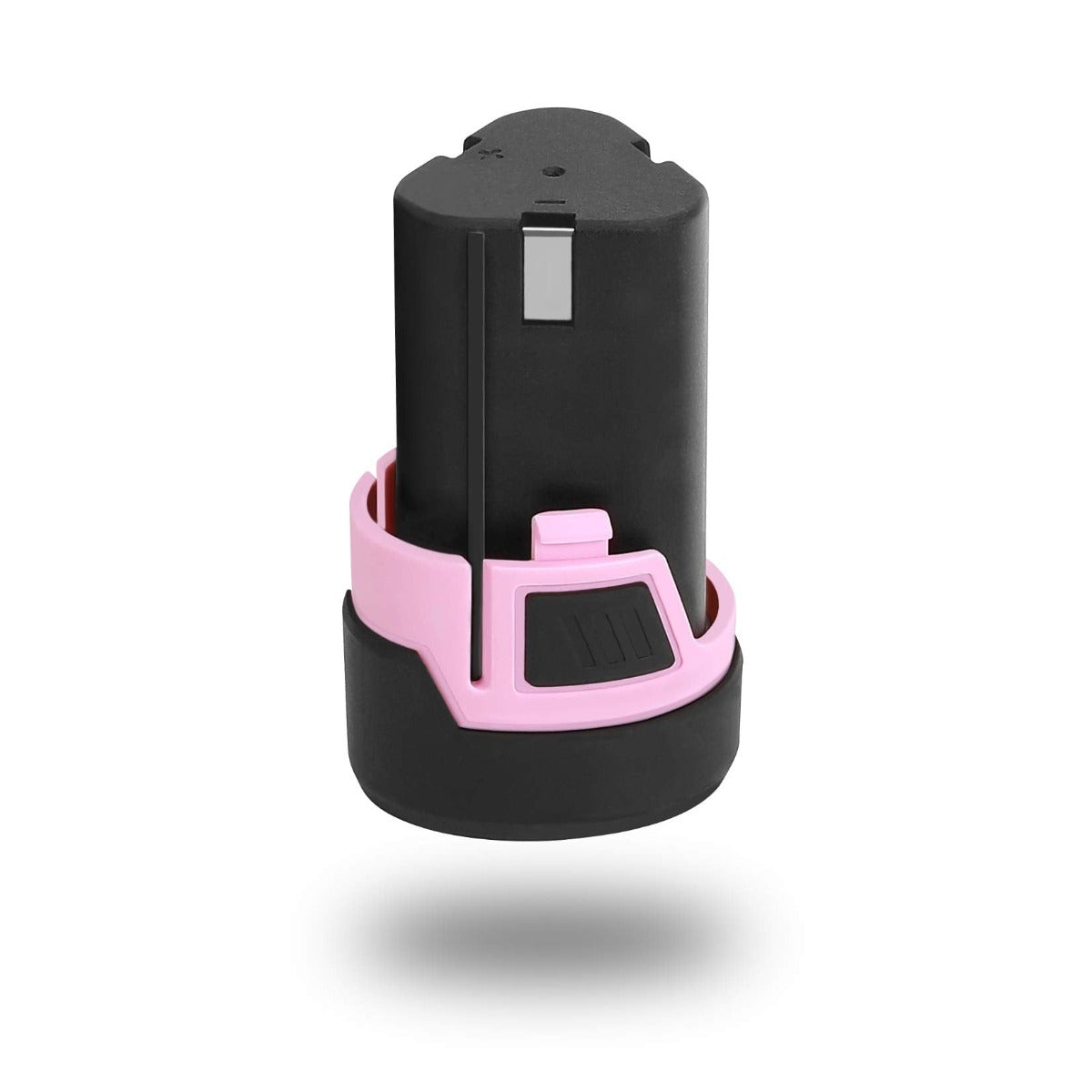 WORKPRO 12V lithium-ion replacement battery with pink base and black casing.