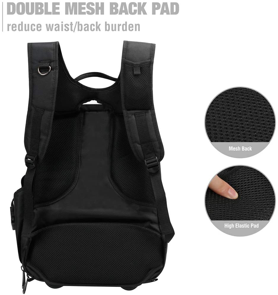 WORKPRO tool backpack with double mesh back padding and padded shoulder straps