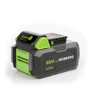 20V 4.0Ah lithium-ion battery pack with green indicator LEDs and charging ports