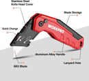 WORKPRO Folding Utility Knife, Quick Change Box Cutte 13 Extra Blades Included