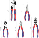 WORKPRO 5 Pcs Premium Cr-V Construction Pliers Set with Storage Pouch