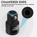 WORKPRO 4 Piece-1/4", 3/8", 1/2" Impact Driver Socket Adapter and Reducer Set, Wrench Conversion Kit