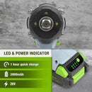 WORKPRO 20V Cordless Impact Wrench with Fast Charger Belt Clip for Easy Carrying