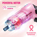 WORKPRO 55 Pcs/75 Pcs Pink Household Tools Set, 3.7V Rotatable Cordless Screwdriver - Pink Ribbon
