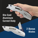 WORKPRO Retractable Utility Knife and Self-retracting Safety Box with 2 Extra Blades Included