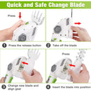 WORKPRO Cordless Grass Shear & Shrubbery Trimmer 2 in 1 Handheld Hedge Trimmer 7.2V Electric Grass Trimmer Hedge Shears