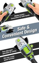 WORKPRO 20V Cordless Angle Grinder Kit, 4-1/2 Inch, Lightweight Angle Grinder Tool w/ 4.0Ah Lithium-Ion Battery & Fast Charger