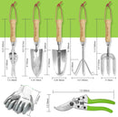 WORKPRO 7 Pcs Stainless Steel Heavy Duty Garden Tools Set