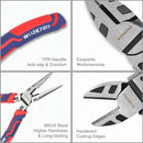 WORKPRO 5 Pcs Premium Cr-V Construction Pliers Set with Storage Pouch