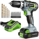 WORKPRO 20V Variable Speed Cordless Drill/Driver Kit 3/8”, 18+2 Torque Setting 2.0 Ah Li-ion Battery and 1 Hour Fast Charger