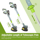 WORKPRO 20V Cordless String Trimmer / Edger 12-inch with 2Ah Lithium-Ion Battery 1 Hour Quick Charger 16.4ft Trimmer Line Included