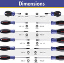 WORKPRO 12 Pcs Magnetic Screwdrivers Set with Organizer Flat for Industrial Household Mechanics Repair (W)