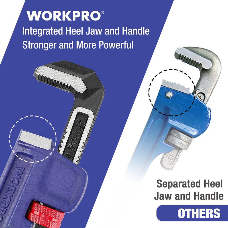 WORKPRO 14-inch Heavy Duty Straight Plumbing Wrench