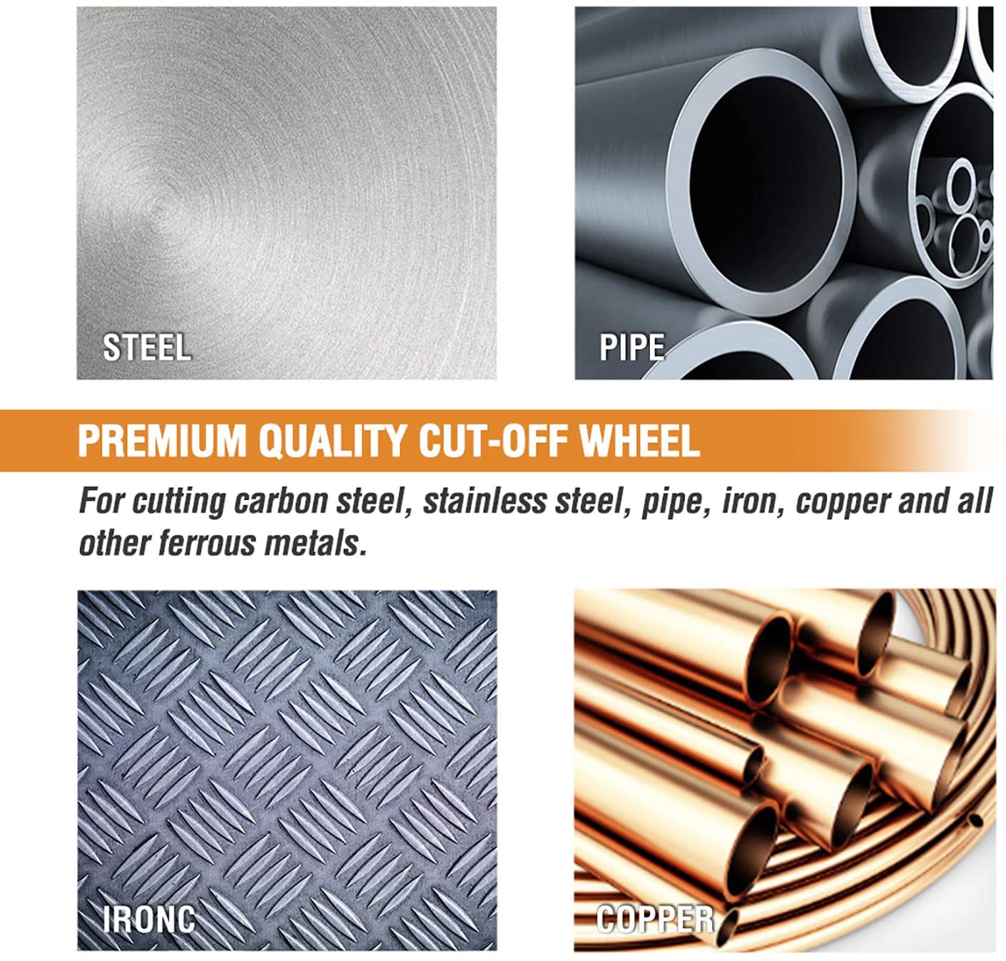 Premium cut-off wheel lineup for steel, pipe, iron, and copper