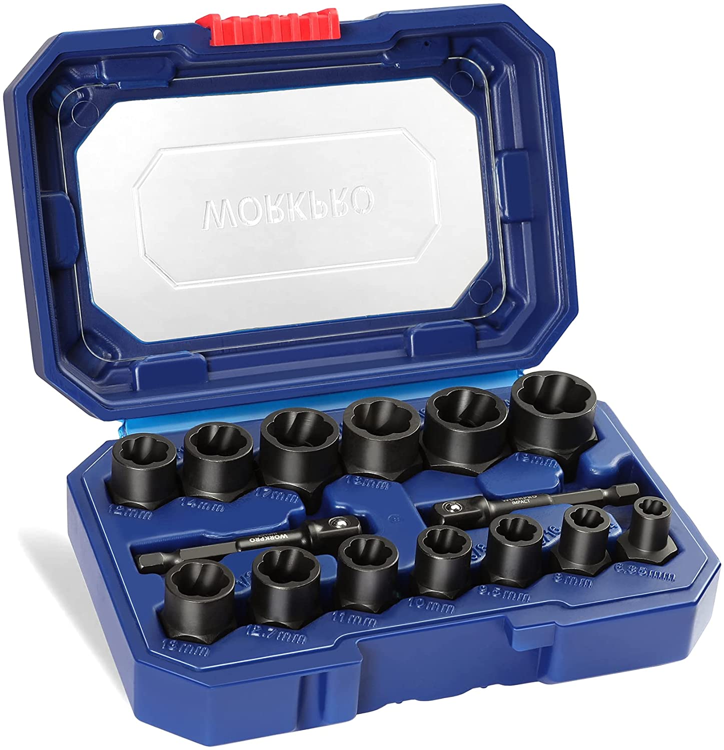 WORKPRO 15 Pcs Impact Bolt & Nut Remover Set