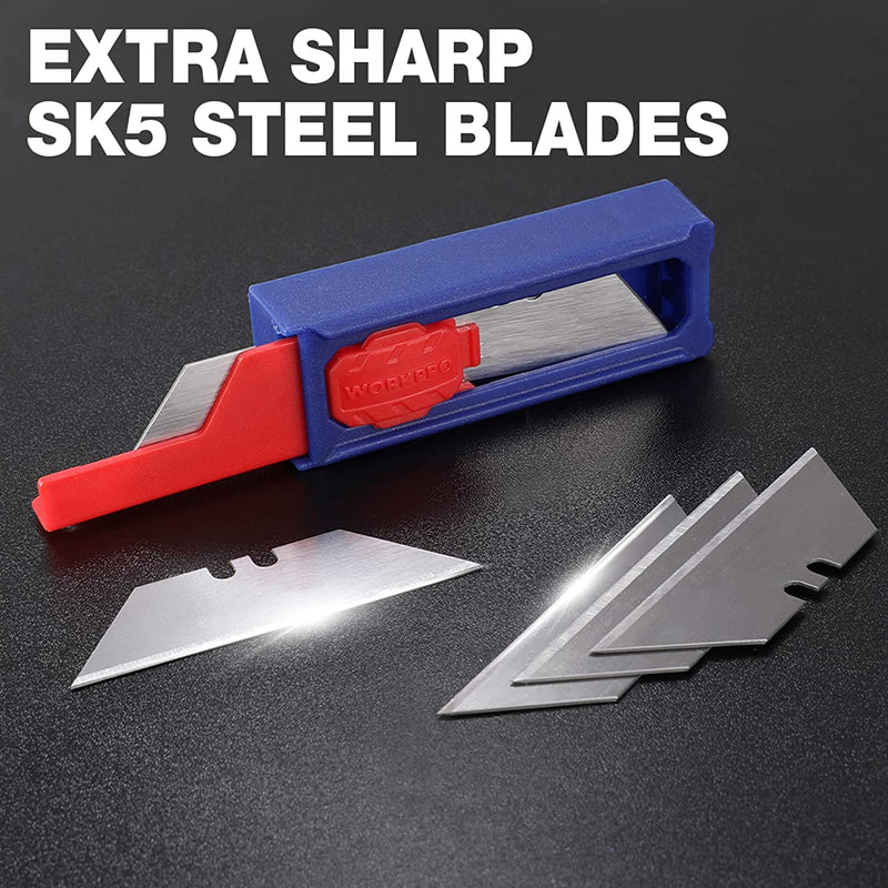 WORKPRO Utility Knife Blades, SK5 Steel Box Cutter Blades Refills, St