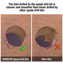 WORKPRO 10 Pcs Premium Carbon Steel Pro Spade Drill Bit Set