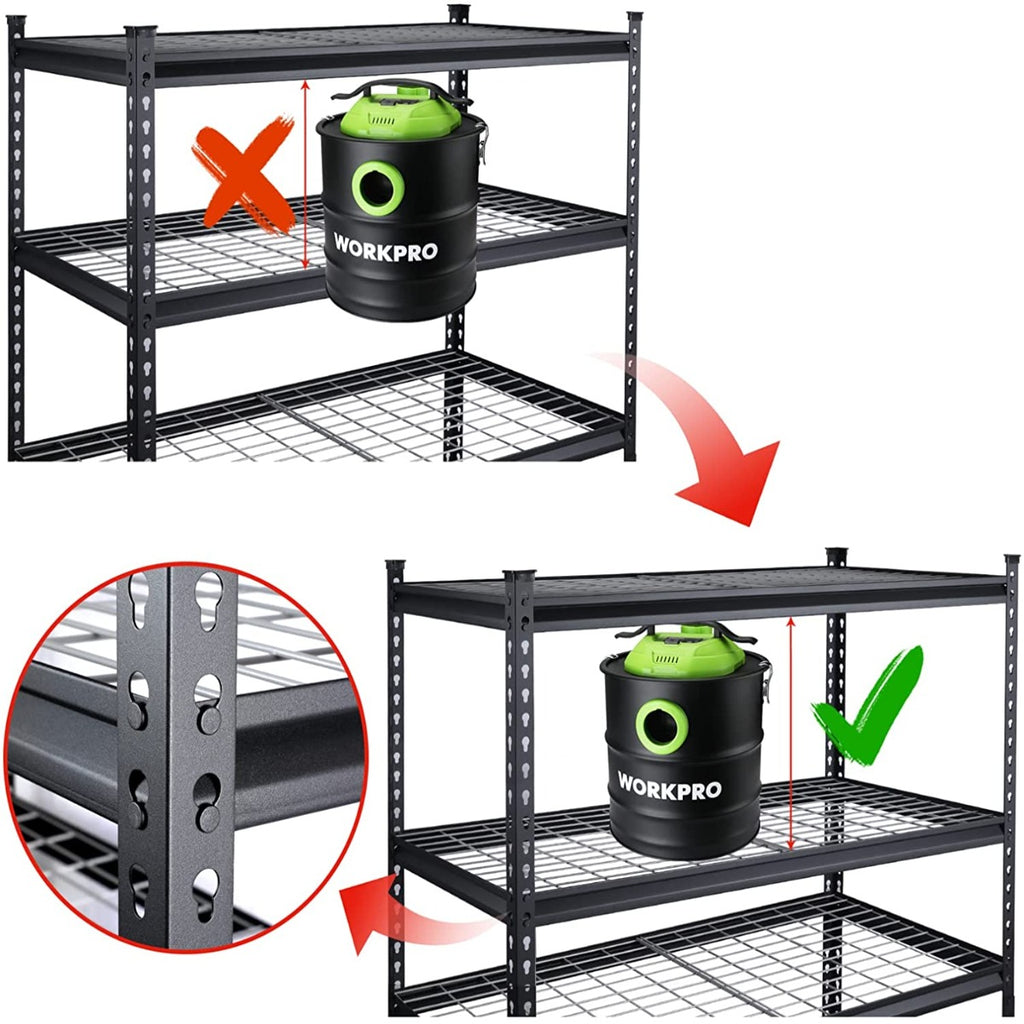 Work Pro Blue Rack WORKPRO 5-Tier Metal Shelving Unit, Heavy Duty Adjustable Storage Rack