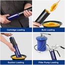 WORKPRO Pistol Grip Grease Gun Set, with 18inch Flexible Hose, 2 Fixed Tubes, 3 Nozzles Included, 14oz Load, 4000 PSI