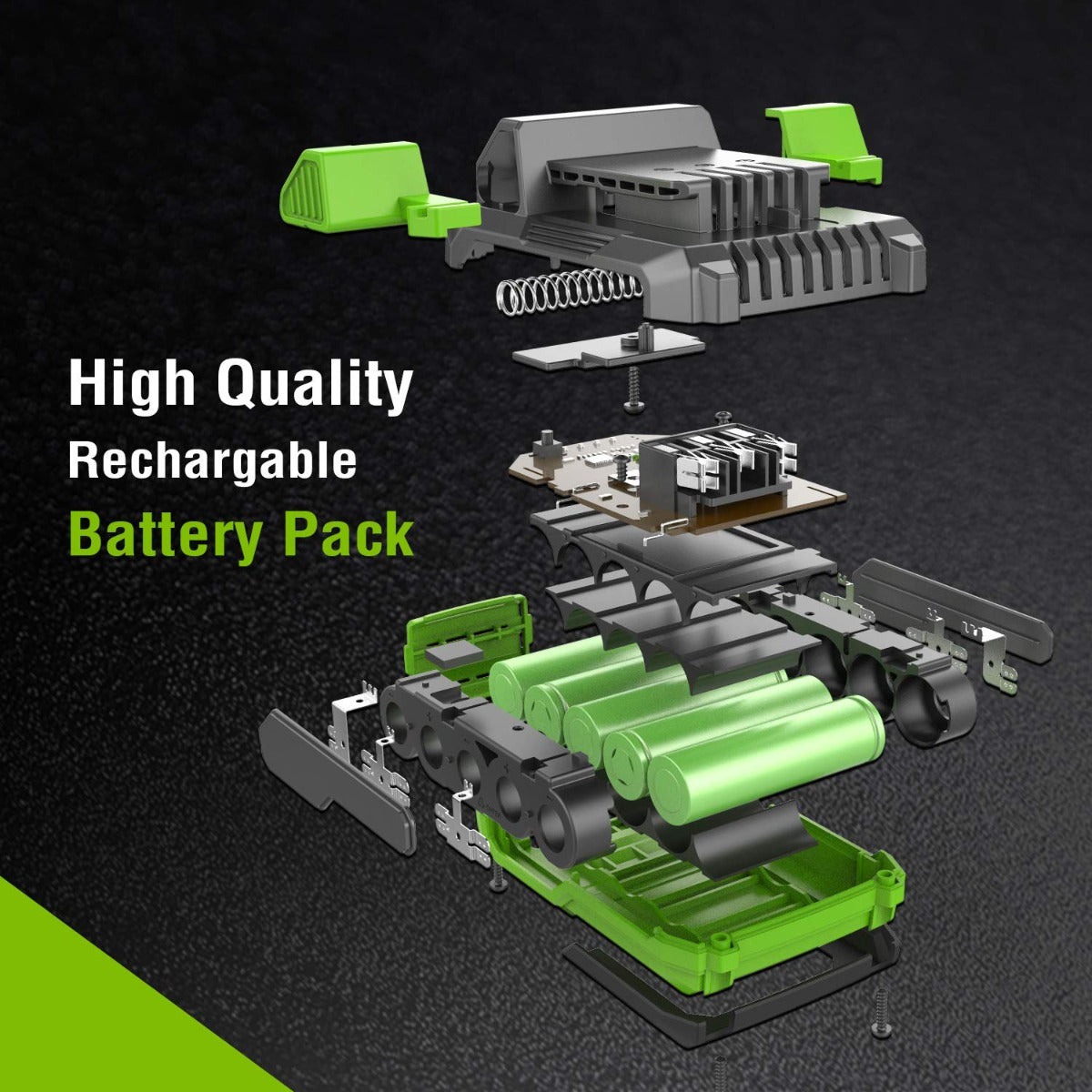 20V 4.0Ah lithium-ion battery pack with internal components detail
