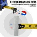 WORKPRO 25FT Tape Measure, 1/8 Fractions, and 1/32 Accuracy Easy Read Measuring Tape, Retractable Nylon Coating Measurement Tape