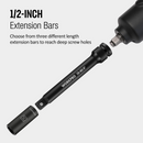 WORKPRO 3 Piece-3, 6, 8 Inch 1/2-Inch Socket Drive Impact Extension Bar Sets