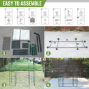 WORKPRO 56" L X 28" W X 77" H 3 Tier 4 Shelves Portable Mini Walk-in Greenhouse