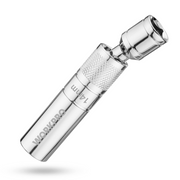 Chrome-silver 14mm thin-wall spark plug socket with knurled grip and swivel head