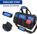 WORKPRO 18-inch Close Top Wide Mouth Storage Tool Bag with Adjustable Shoulder Strap