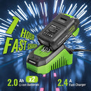 WORKPRO 20V Max Cordless Drill Driver Set, Electric Power Impact Drill Tool with 102 Pieces Accessories, 2 x 2.0Ah Li-ion Batteries with Fast Charger