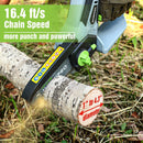 WORKPRO Mini Chainsaw, 6.3“ Cordless Electric Compact Chain Saw with 2 Batteries, Replacement Guide Bar and Chain
