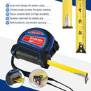 WORKPRO Auto-Lock Tape Measure 25 FT, Tape Measure with Fractions Every 1/8" and 1/32" Accuracy, Quick Read