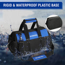 WORKPRO 16-inch Wide Mouth Tool Bag with Water Proof Molded Base