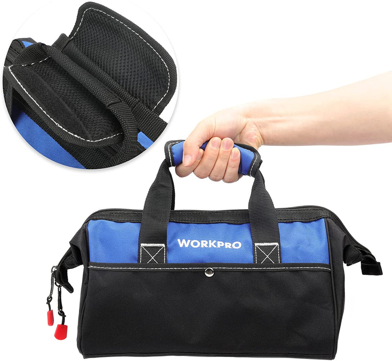 WORKPRO Close Top Wide Mouth Tool Bag Storage Organizer Close Tote, 14 :  : Tools & Home Improvement