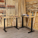 WORKPRO 48" Electric Standing Height Adjustable Workbench with 48"x24" Wooden Top and Dual Motor