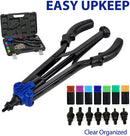 WORKPRO 15" Rivet Nut Tool 70pcs Rivet Nuts and Carry Case Threaded Hand Nutsert Tool Kit (W)